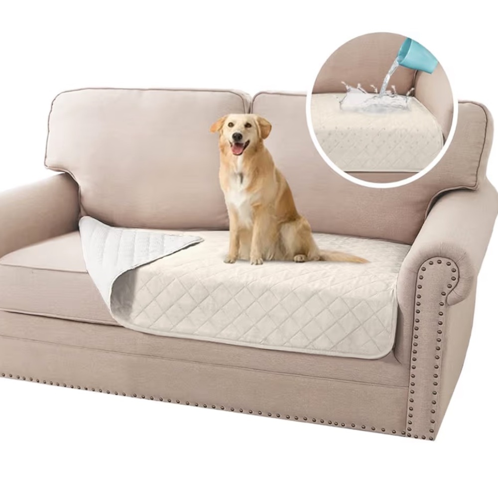 Waterproof Dog Sofa Cover - Ivory